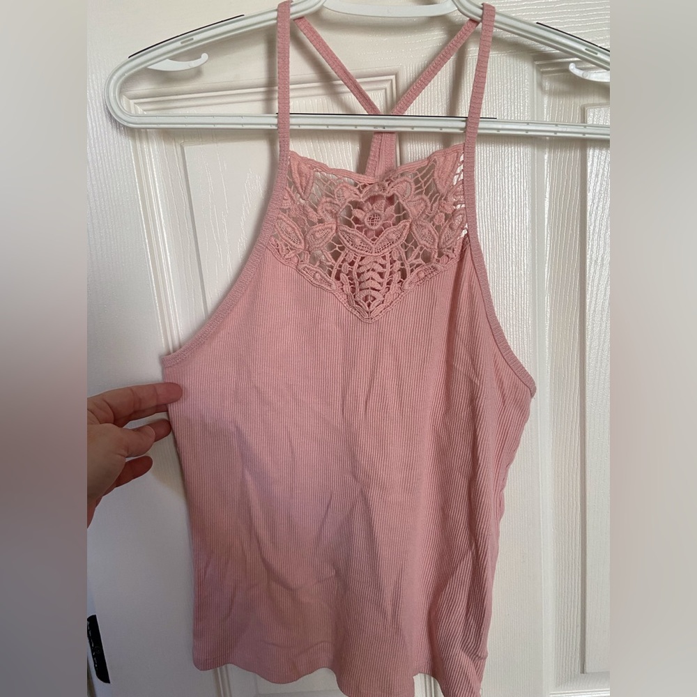 Aeropostale pink racer back tank. Large.
